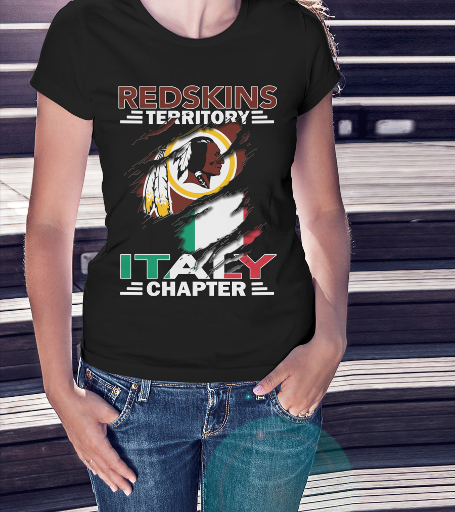Redskins Territory Italy Chapter Flag T-Shirt
