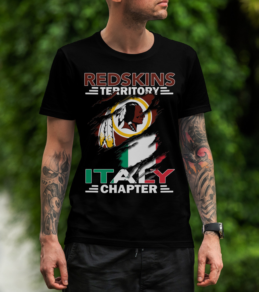 Redskins Territory Italy Chapter Flag T-Shirt