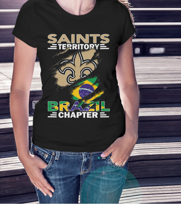 SAINTS TERRITORY BRAZIL CHAPTER FLEUR-DE-LIS FLAG T-Shirt