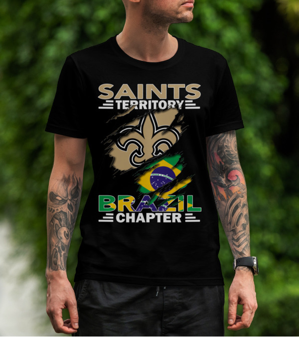 SAINTS TERRITORY BRAZIL CHAPTER FLEUR-DE-LIS FLAG T-Shirt