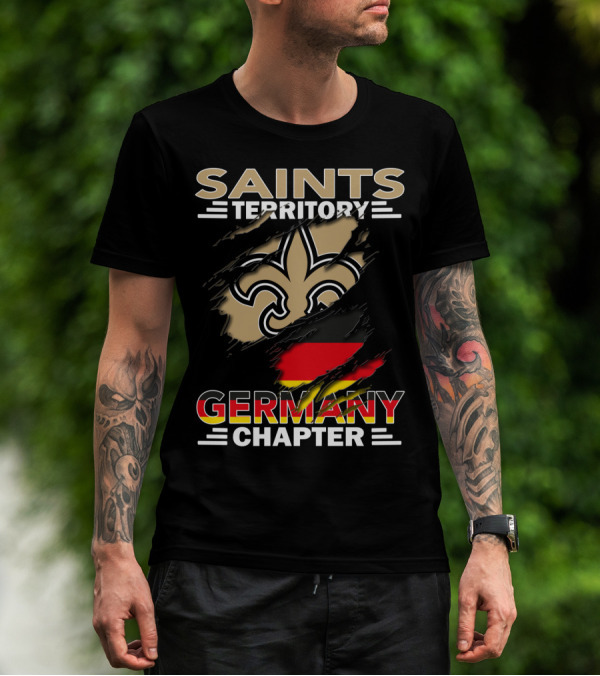 SAINTS TERRITORY GERMANY CHAPTER FLAG FLEUR-DE-LIS T-Shirt