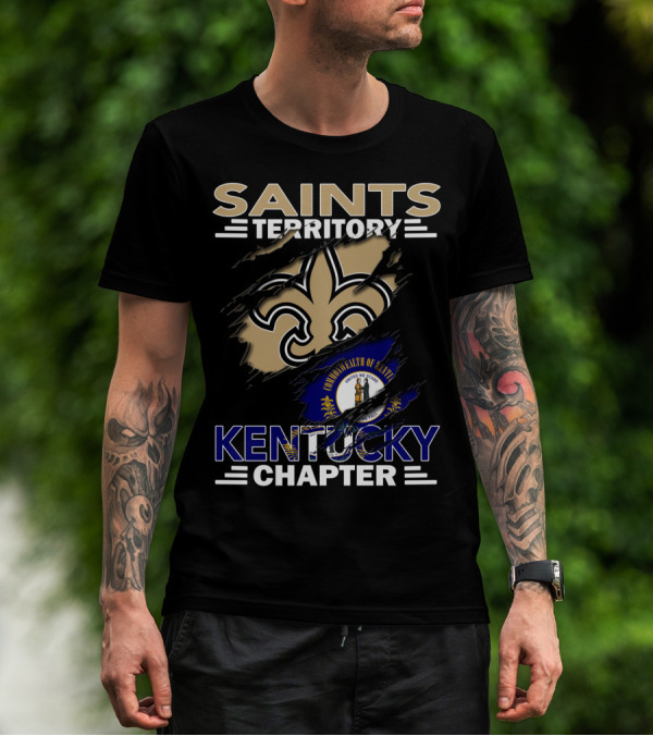 Saints Territory Kentucky Chapter Commonwealth Of Kentucky Fleur-de-Lis T-Shirt