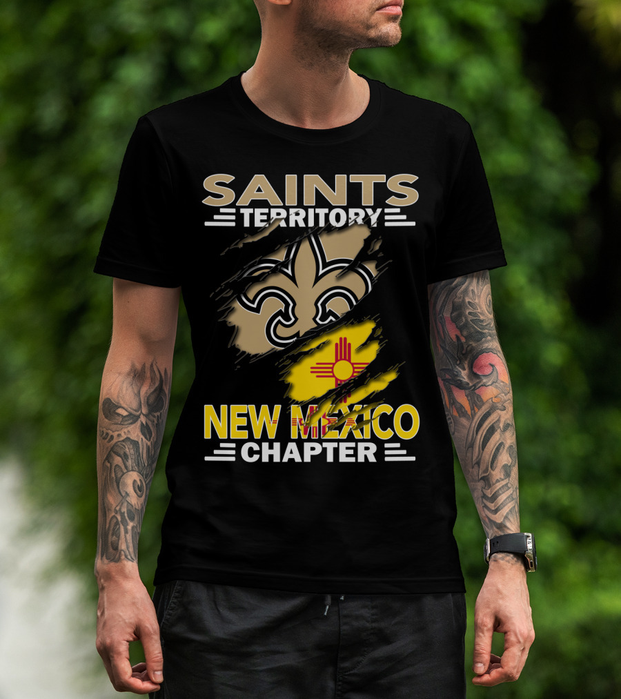Saints Territory New Mexico Chapter Fleur-de-lis And Zia T-Shirt