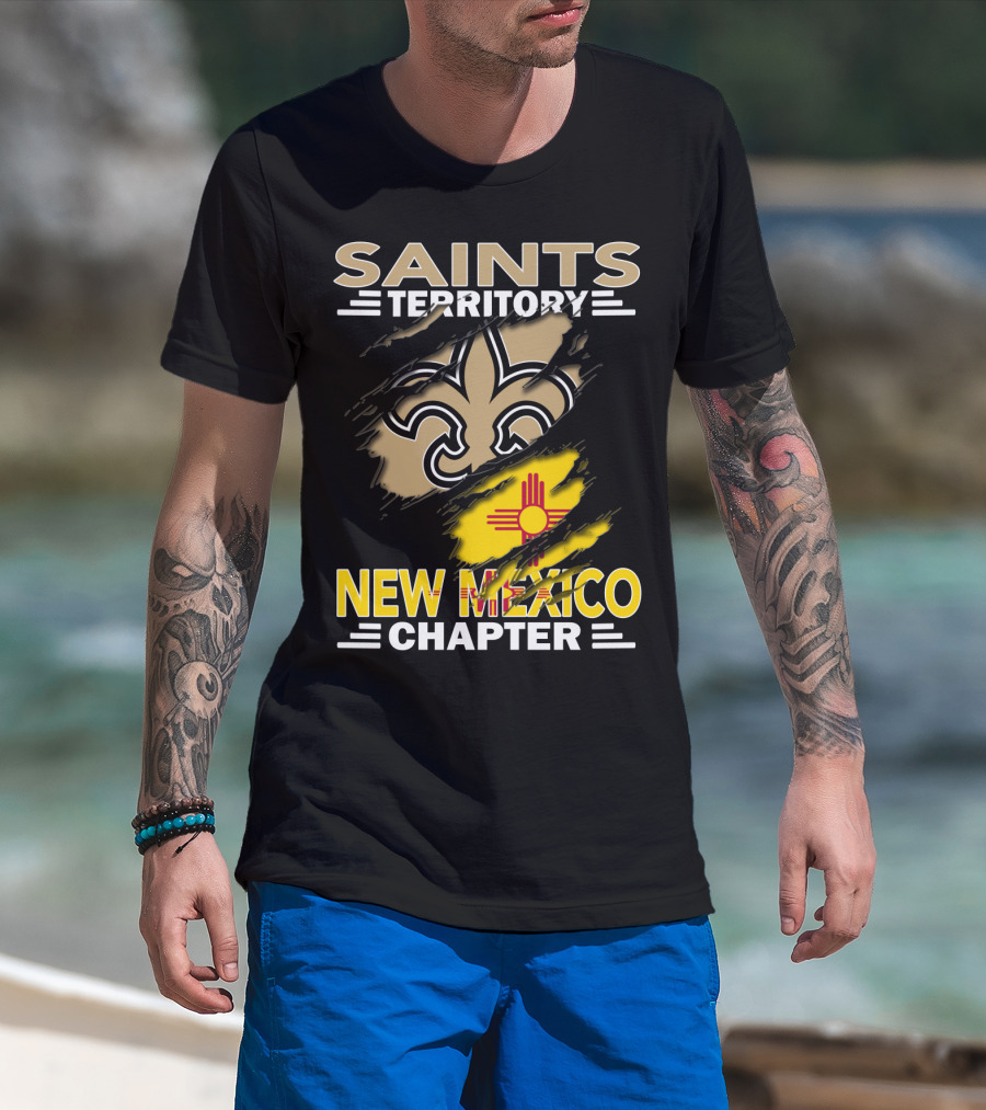 Saints Territory New Mexico Chapter Fleur-de-lis And Zia T-Shirt