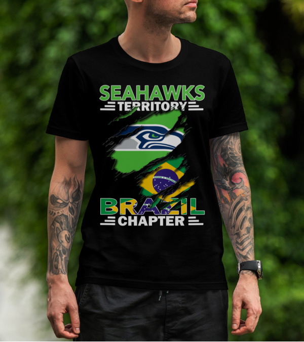 Seahawks Territory Brazil Chapter Flag T-Shirt