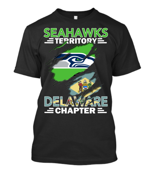 Seahawks Territory Delaware Chapter Flag T-Shirt