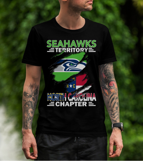 Seahawks Territory North Carolina Chapter Flag T-Shirt