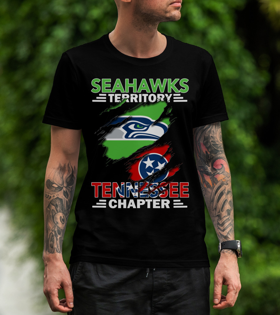 Seahawks Territory Tennessee Chapter Hidden Logos Banner T-Shirt
