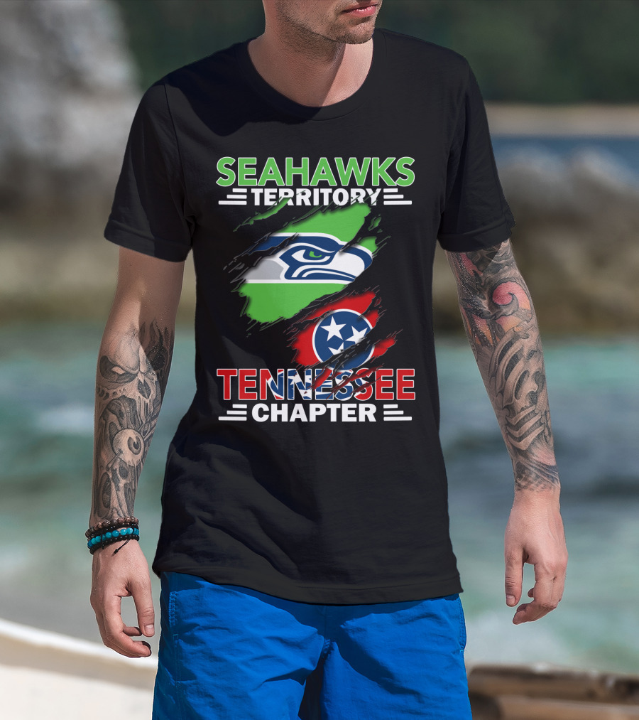 Seahawks Territory Tennessee Chapter Hidden Logos Banner T-Shirt