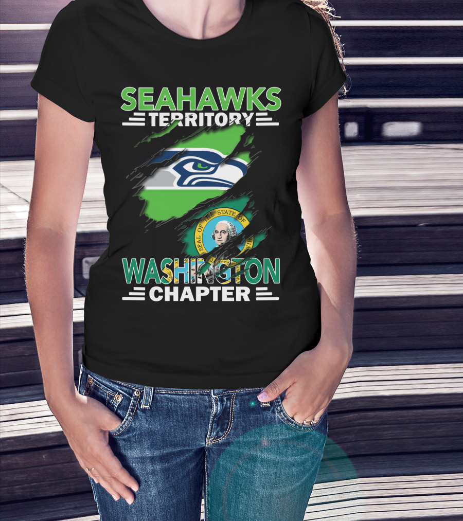 Seahawks Territory Washington Chapter Seal State T-Shirt