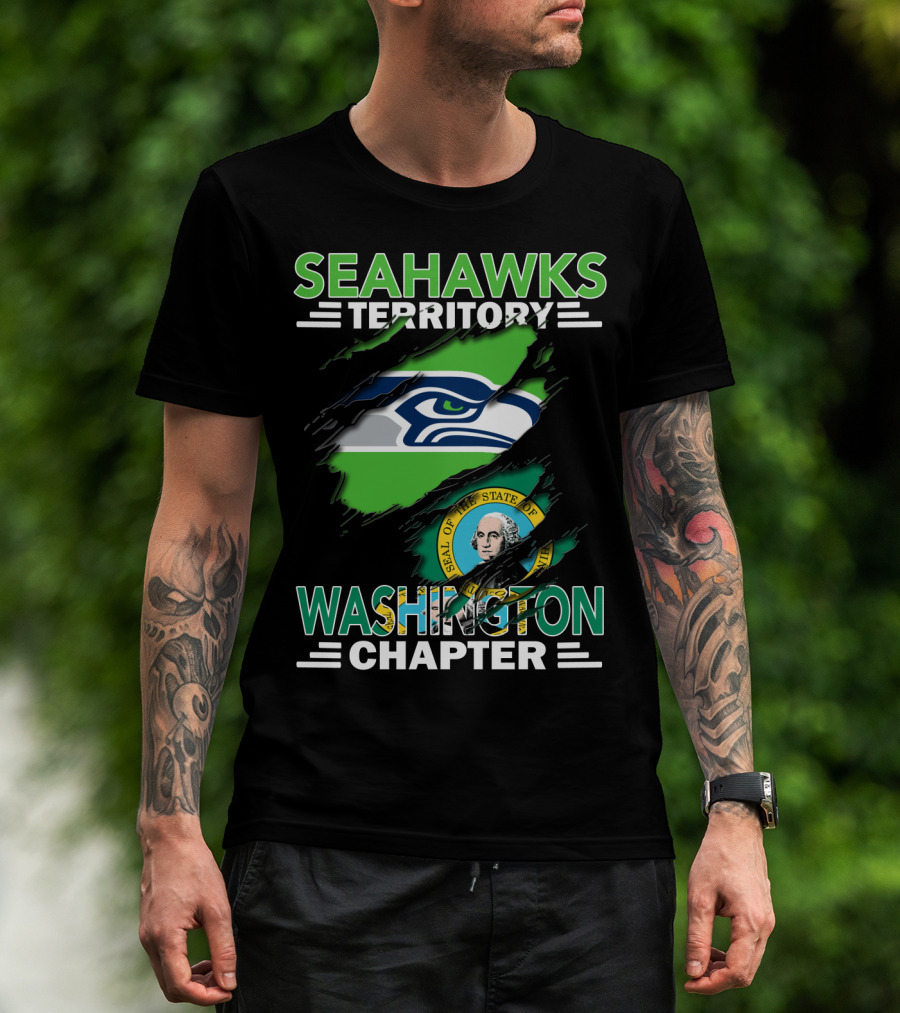 Seahawks Territory Washington Chapter Seal State T-Shirt