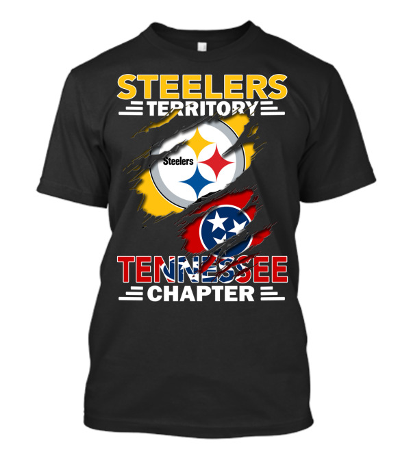 Steelers Territory Tennessee Chapter Steelers Logo Tennessee Flag T-Shirt