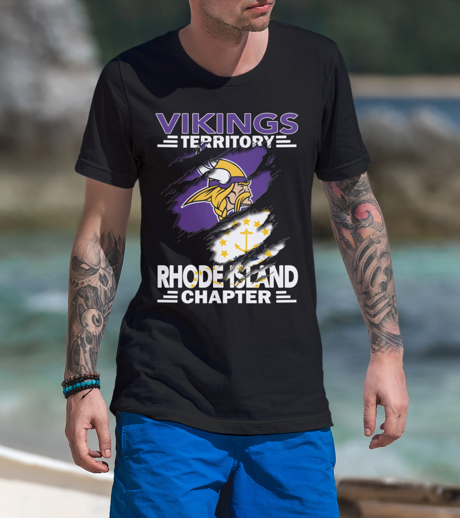 Vikings Territory Rhode Island Chapter Minnesota Football Fan Club T-Shirt