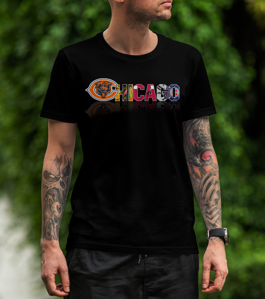 Chicago Bears Blackhawks Bulls Cubs Fire Sports T-Shirt