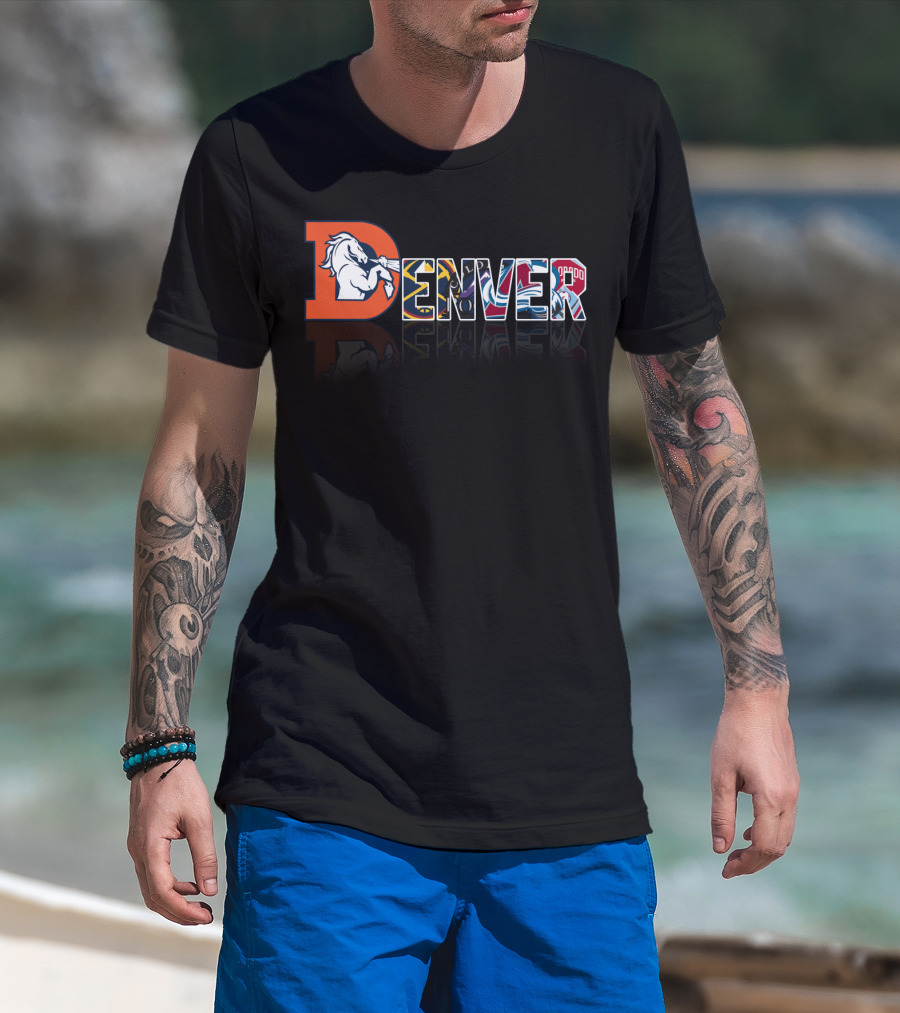Denver Broncos Nuggets Avalanche Rapids City T-Shirt