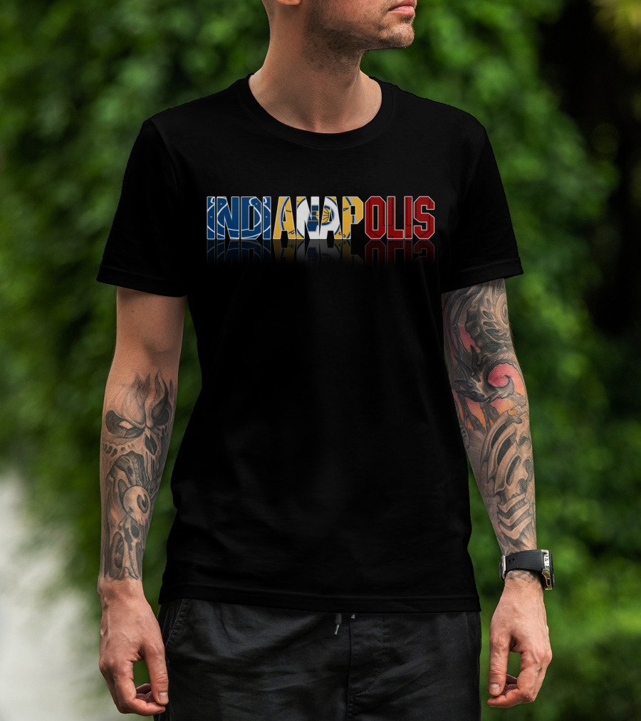 Indianapolis City Sports Teams Colts Pacers Colors And Reflection T-Shirt