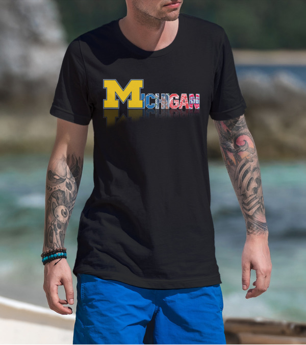 Michigan Wolverines Detroit Pistons Red Wings Lions Tigers T-Shirt