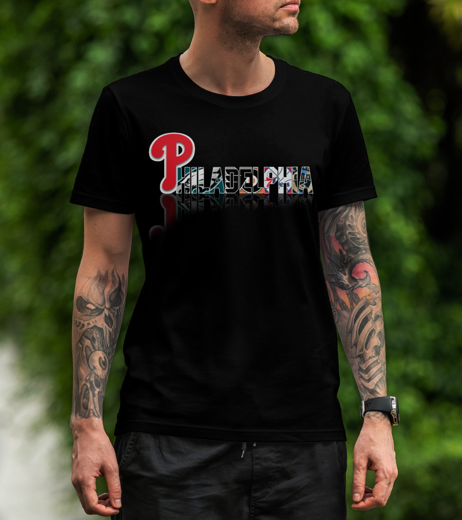 Philadelphia Phillies Eagles Flyers Sixers City Icons T-Shirt