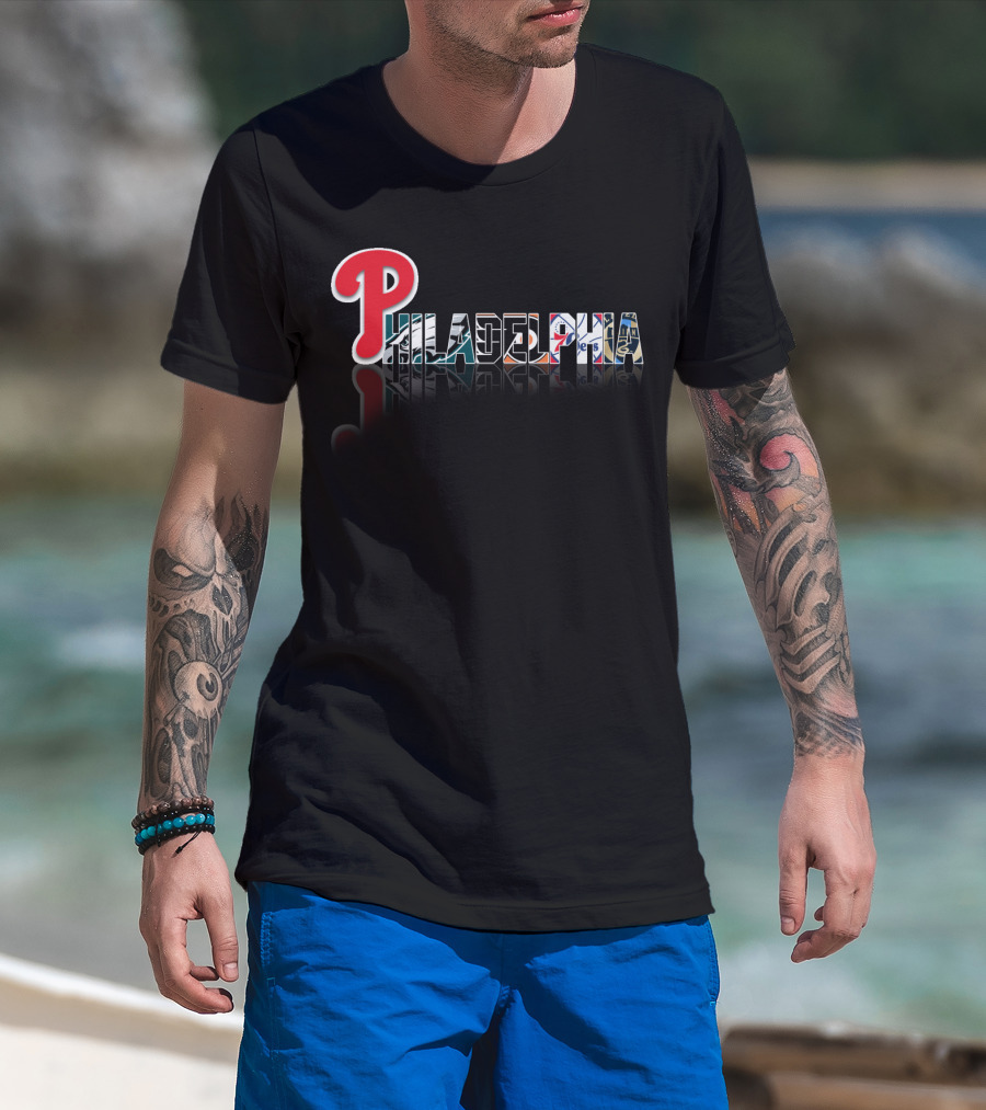 Philadelphia Phillies Eagles Flyers Sixers City Icons T-Shirt