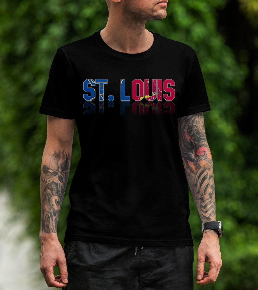 St. Louis Blues Cardinals NHL MLB Reflection T-Shirt