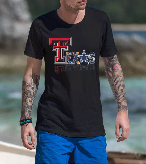 Texas Tech Cowboys Astros Spurs T-Shirt