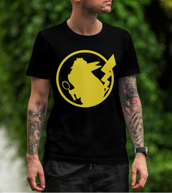 Pikachu Detective Silhouette Merchandise T-Shirt