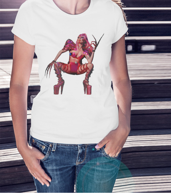 Chromatics Merch Futuristic Pink Costume And High Heels T-Shirt