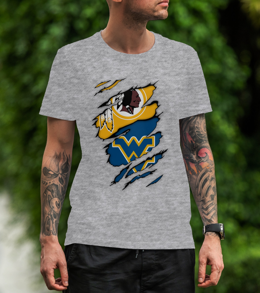Washington Redskins Wv Mountaineers Collaboration T-Shirt