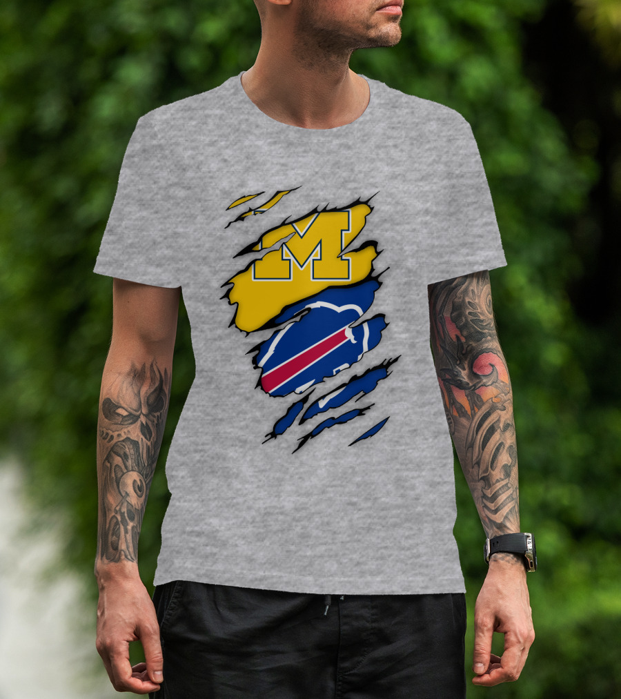 Buffalo Bills University Of Michigan Claw Rips T-Shirt
