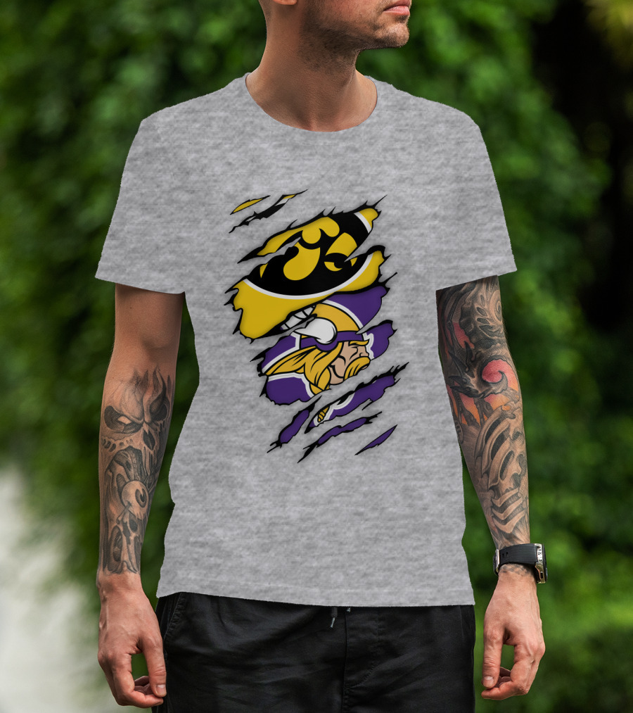 Minnesota Vikings Iowa Hawkeyes Fusion T-Shirt