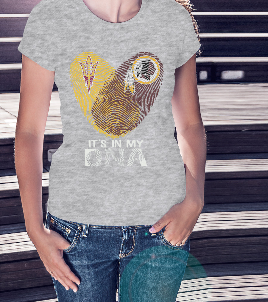 Arizona State Sun Devils It's In My Dna Washington Redskins T-Shirt