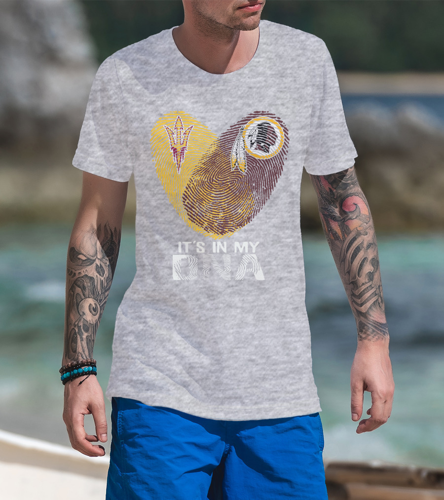 Arizona State Sun Devils It's In My Dna Washington Redskins T-Shirt