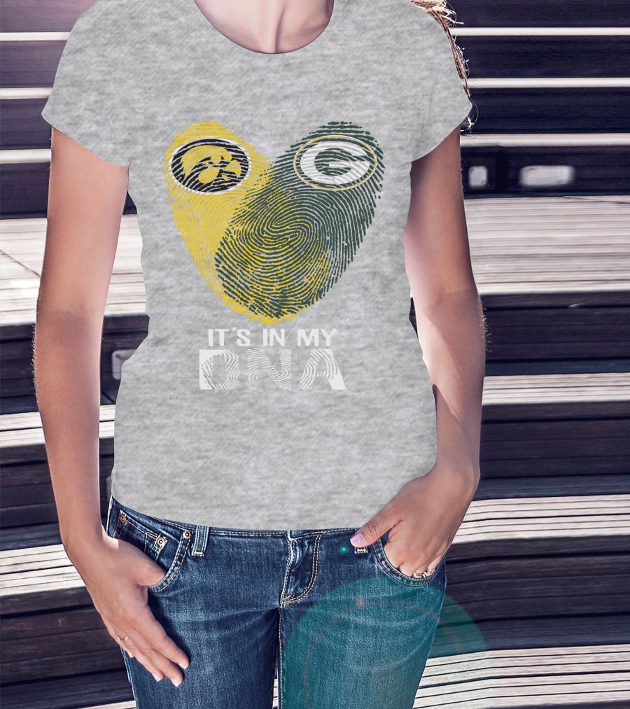 Iowa Hawkeyes Green Bay Packers It's In My Dna T-Shirt