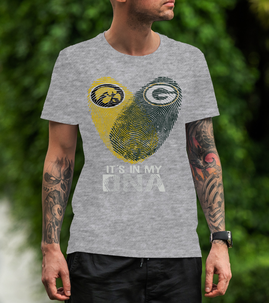 Iowa Hawkeyes Green Bay Packers It's In My Dna T-Shirt