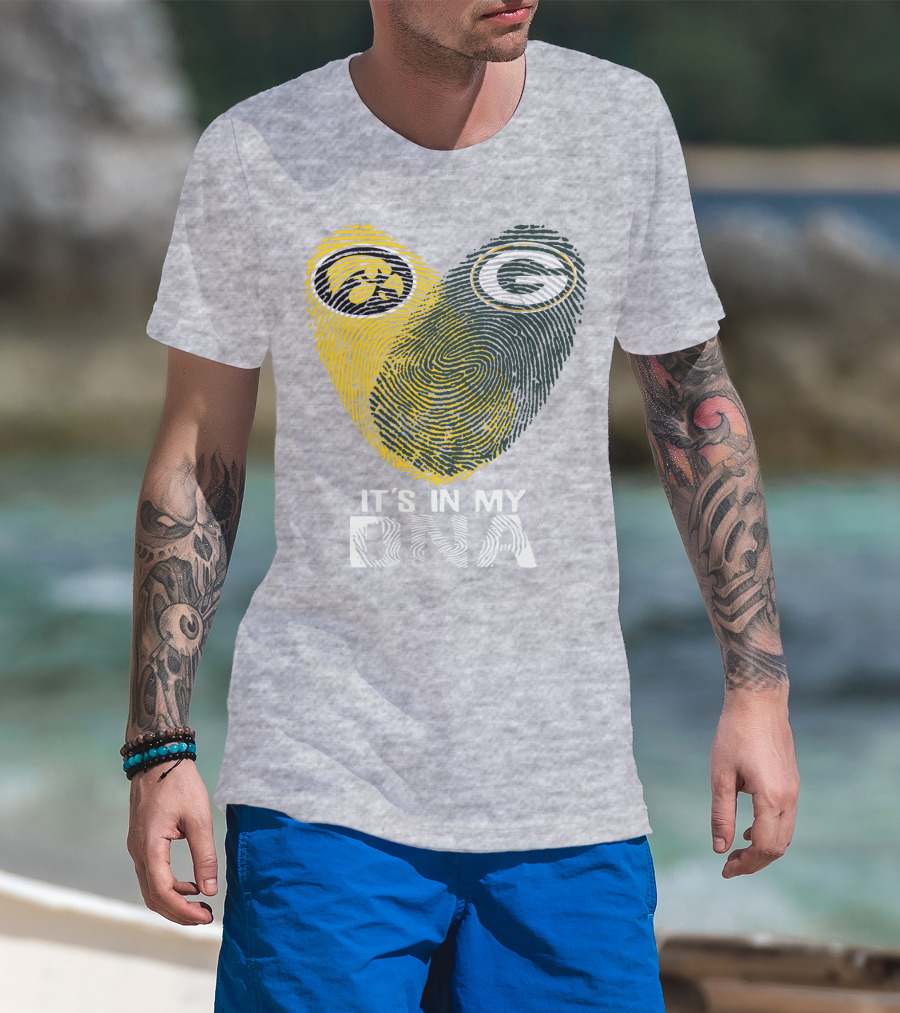 Iowa Hawkeyes Green Bay Packers It's In My Dna T-Shirt