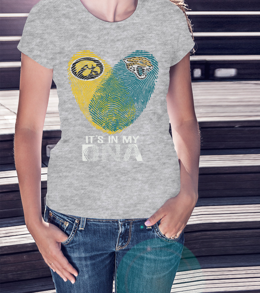 Jacksonville Jaguars Iowa Hawkeyes It's In My Dna T-Shirt