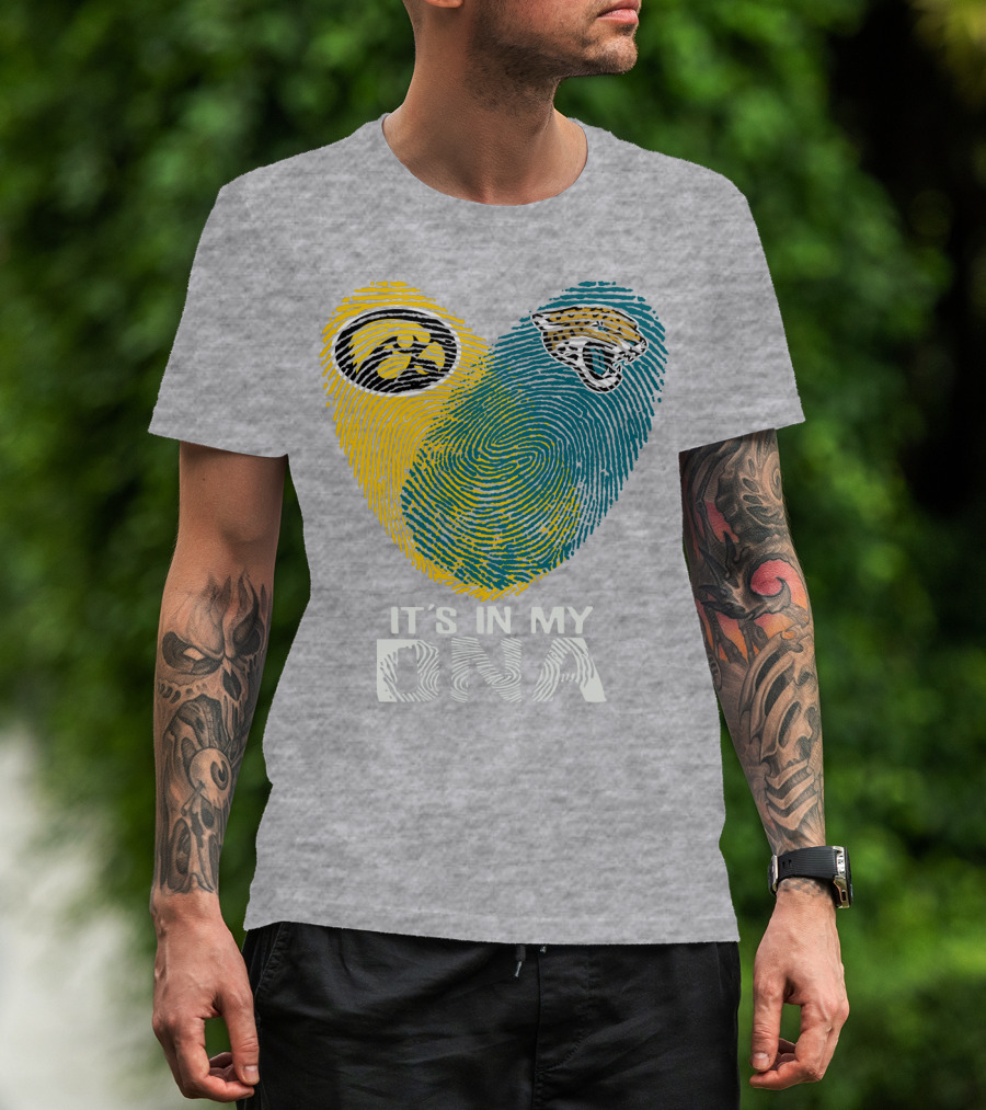 Jacksonville Jaguars Iowa Hawkeyes It's In My Dna T-Shirt
