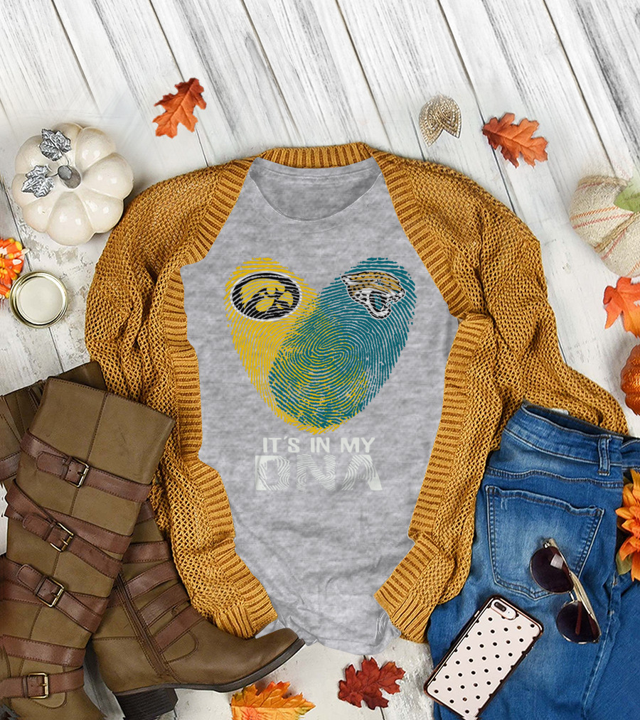 Jacksonville Jaguars Iowa Hawkeyes It's In My Dna T-Shirt