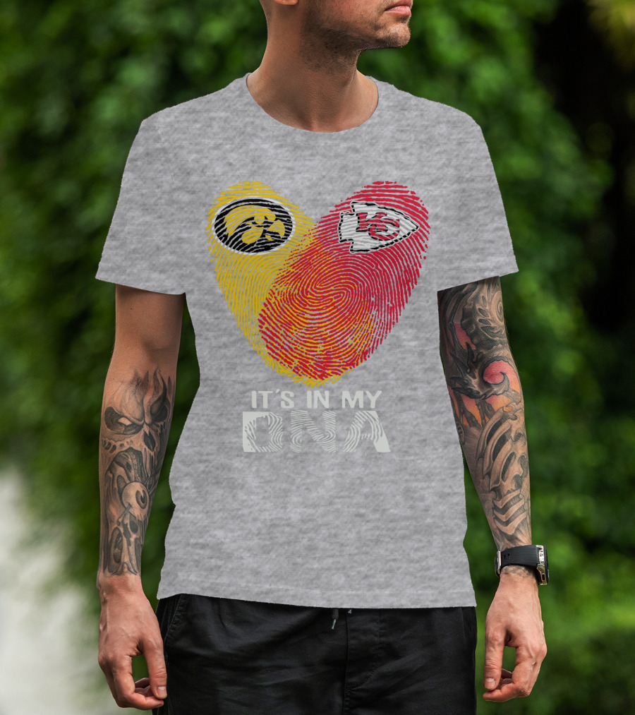 Kansas City Chiefs Iowa Hawkeyes It's In My Dna T-Shirt
