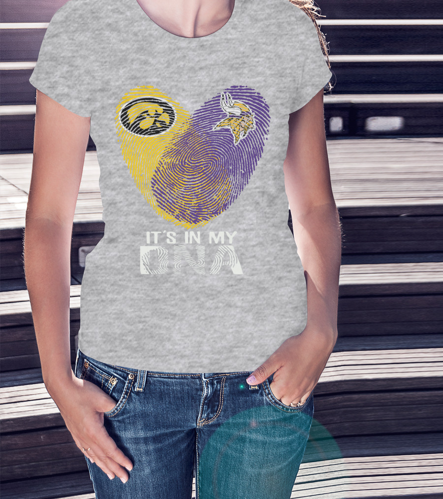 Iowa Hawkeyes Minnesota Vikings It's In My Dna T-Shirt