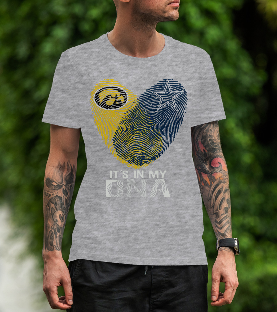 Dallas Cowboys Hawkeye It's In My Dna Fingerprint Star T-Shirt