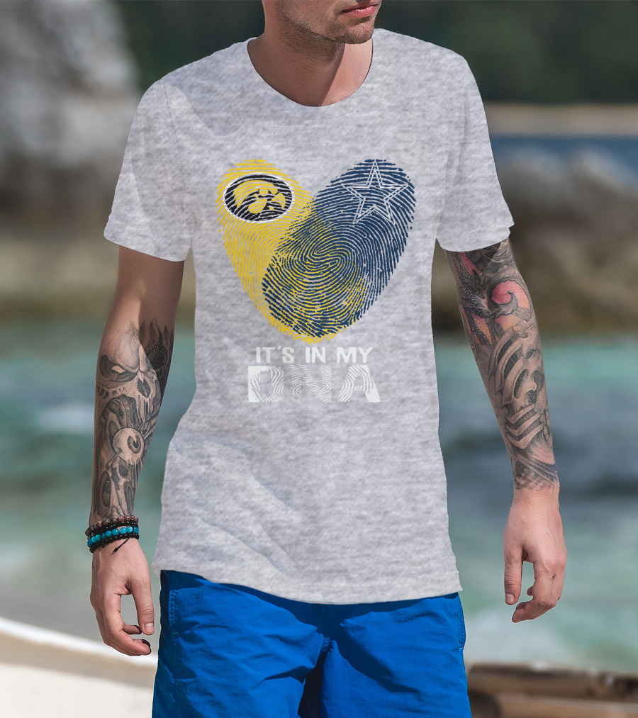 Dallas Cowboys Hawkeye It's In My Dna Fingerprint Star T-Shirt