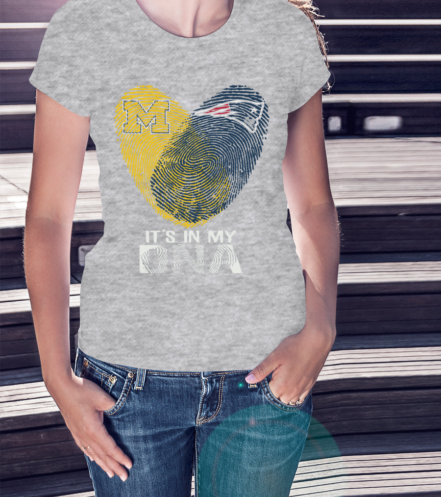 Michigan New England Patriots It's In My Dna T-Shirt