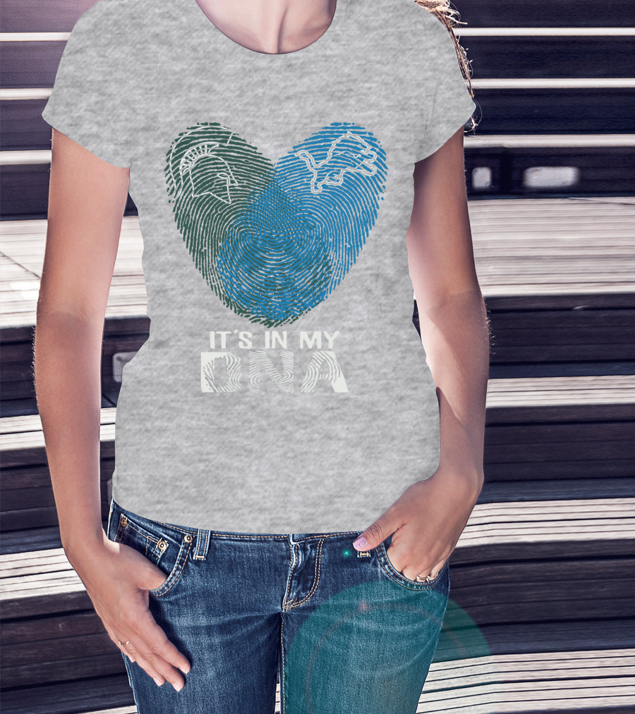 Detroit Lions Michigan State It's In My Dna T-Shirt