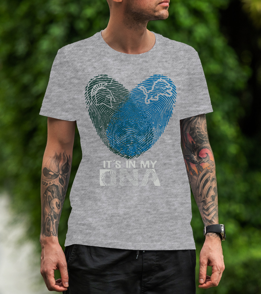 Detroit Lions Michigan State It's In My Dna T-Shirt