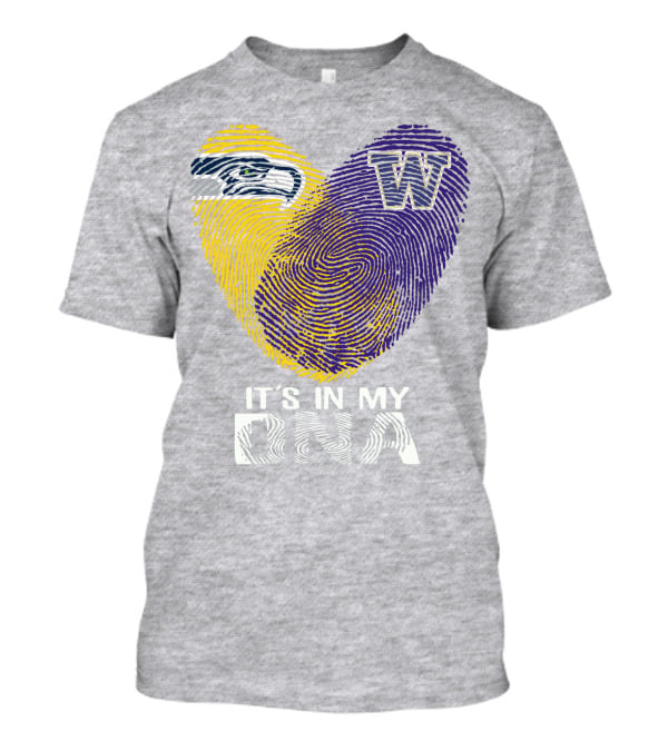 Seattle Seahawks Washington Huskies It's In My Dna T-Shirt