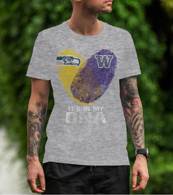 Seattle Seahawks Washington Huskies It's In My Dna T-Shirt