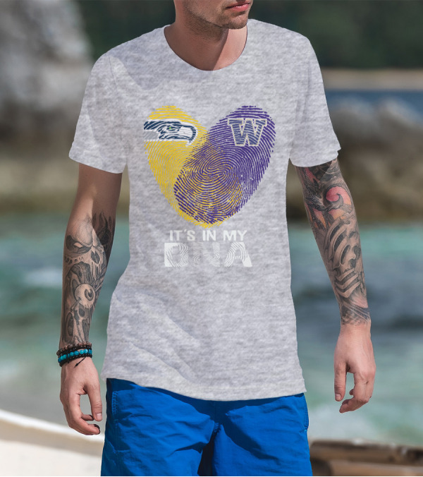Seattle Seahawks Washington Huskies It's In My Dna T-Shirt