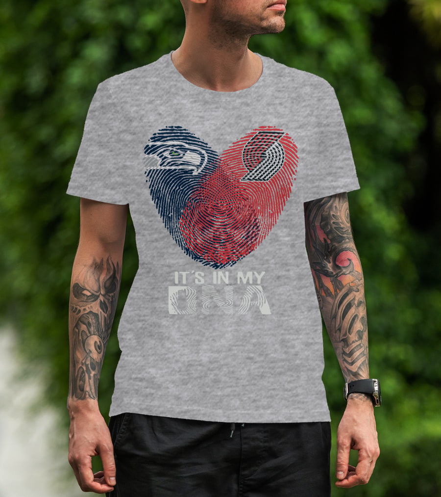 Portland Trail Blazers Seattle Seahawks It's In My Dna T-Shirt