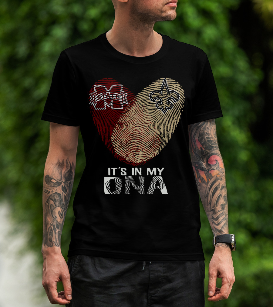New Orleans Saints Ms State It's In My Dna T-Shirt